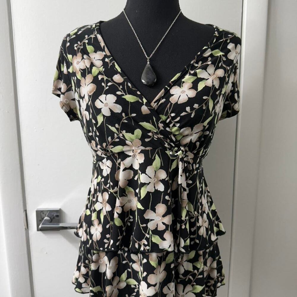 Black and white floral print